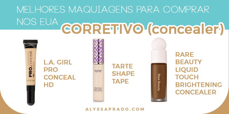Melhores corretivos para comprar na sua viagem para os EUA! Descubra as Melhores Maquiagens para comprar nos Estados Unidos nesse post! Dicas de base, corretivo, paletas de sombra, pincéis e mais!